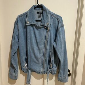 Denim moto jacket